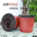 pots fleurs plastique rouge noir modernes grille drainage 9cm 10cm 11cm 12cm 13cm 14cm