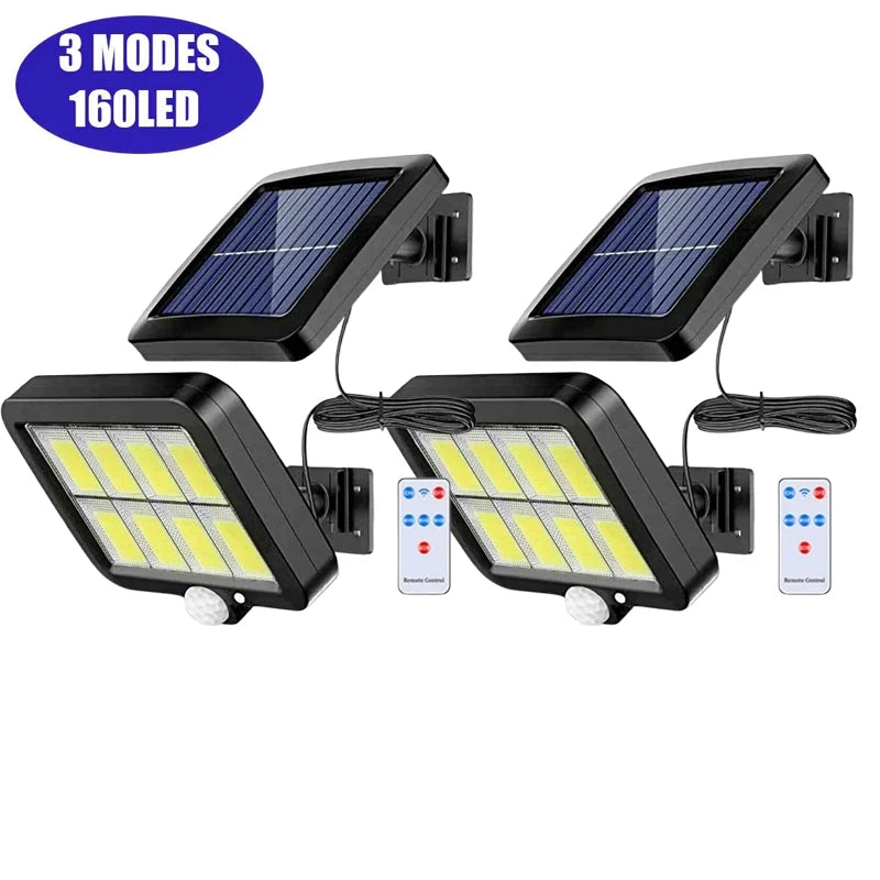 lampe solaire murale détecteur mouvement 18 led ip65 étanche moderne clips câble jardin rue