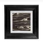 tableau moderne abstrait noir beige gris blanc marbré taches cadre toile salon décoration
