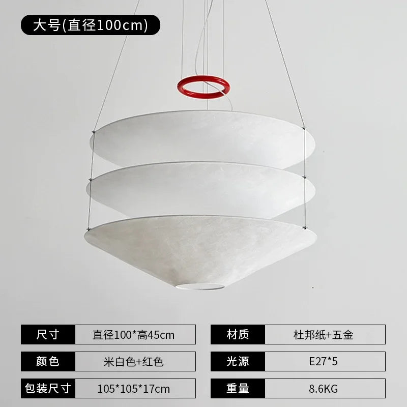 suspension lumineuse papier moderne blanc texture organique 4000k 3000k chambre salon restaurant
