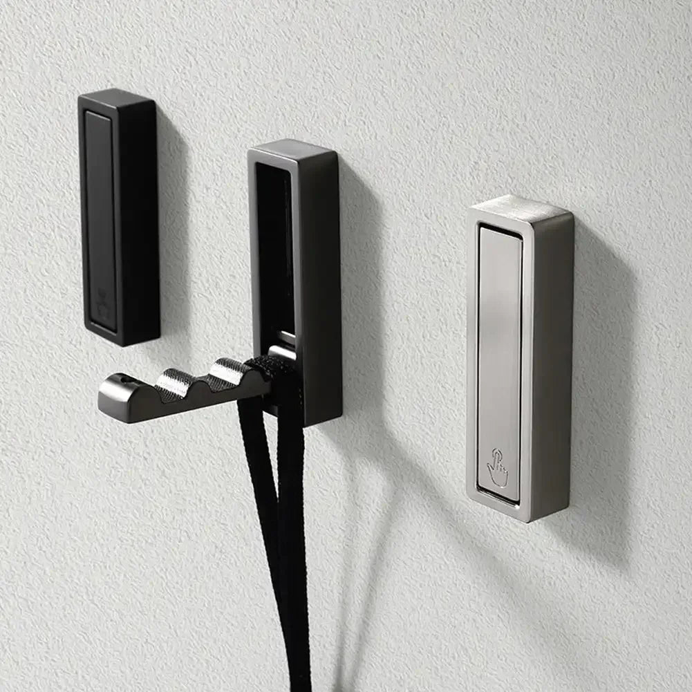porte sacs moderne adhésif noir gris doré matériau alliage aluminium contemporain sacs