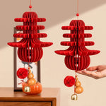 lanterne traditionnelle chinoise rouge mariage anniversaire noël papier plissé cloches dorées caractères chinois