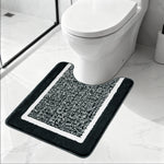tapis toilette moderne gris clair pelucheux super absorbant antidérapant tissu microfibre chenille memory foam