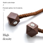 attaches rideaux décoratives modernes couleurs vives tressure cordée forme cube prismatique fixations nodales