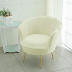 housse fauteuil blanc bleu rose gris beiges rayures horizontales moderne pieds dorés machine extensible
