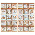 stencils peinture fleurs motifs floraux clips artisanal décoration papillons feuilles variés