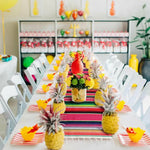 nappe rayée arc ciel mexicain festive coton réutilisable franges couleur vive table