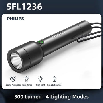 lampe poche rechargeable led 3w 200m lumiere intense gradation continue autodéfense camping