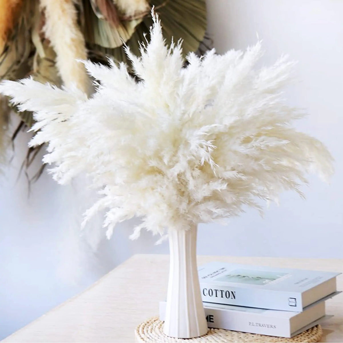 bouquet pampas séchées naturelles décoration maison anniversaire baby shower graduation rustic styleintérieur festive