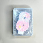 bougies numéraires forme chiffres paillettes fleurs roses centrer jaune decoration anniversaire maison festive