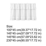 rideau blanc ruché opacité classique tringle 100x45 145x45 145x60 230x45 cuisine farmhouse