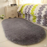 tapis moelleux peluche rose gris beige violet moderne salon chambre antidérapant polyester 40x60cm
