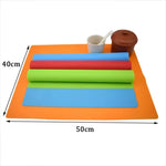 tapis cuisine silicone moderne orange bleu vert rouge 40x50cm anti dérapant environnement respectueux
