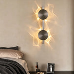 lampe murale moderne minimaliste led noir argenté éclairage quotidien fixée mur artistique