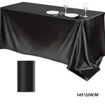 nappes satinées blanc rose noires tables longues mariage fêtes élégantes