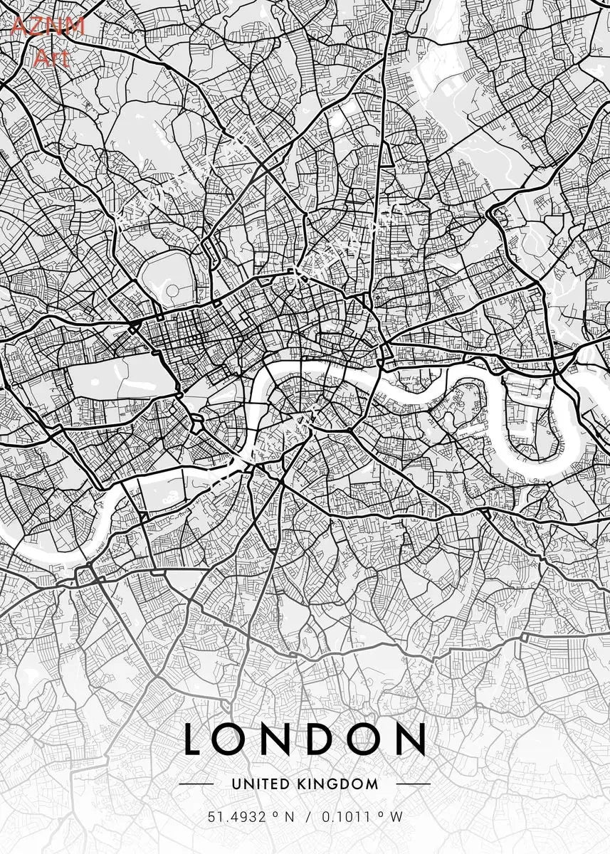 tableau toile noir blanc carte ville paris york décoration murale salon minimaliste