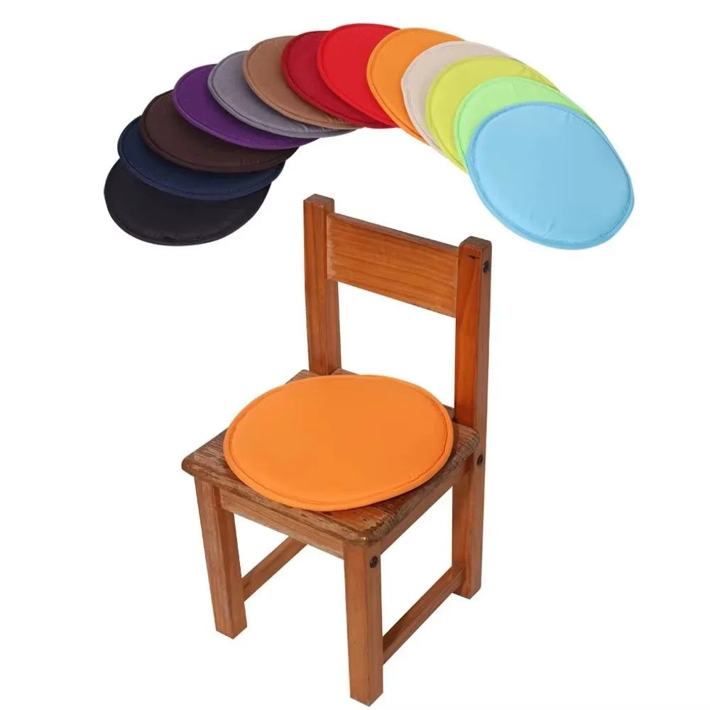 coussin chaise rond 30cm polyester uni moderne marron orange bleu vert rouge gris beige