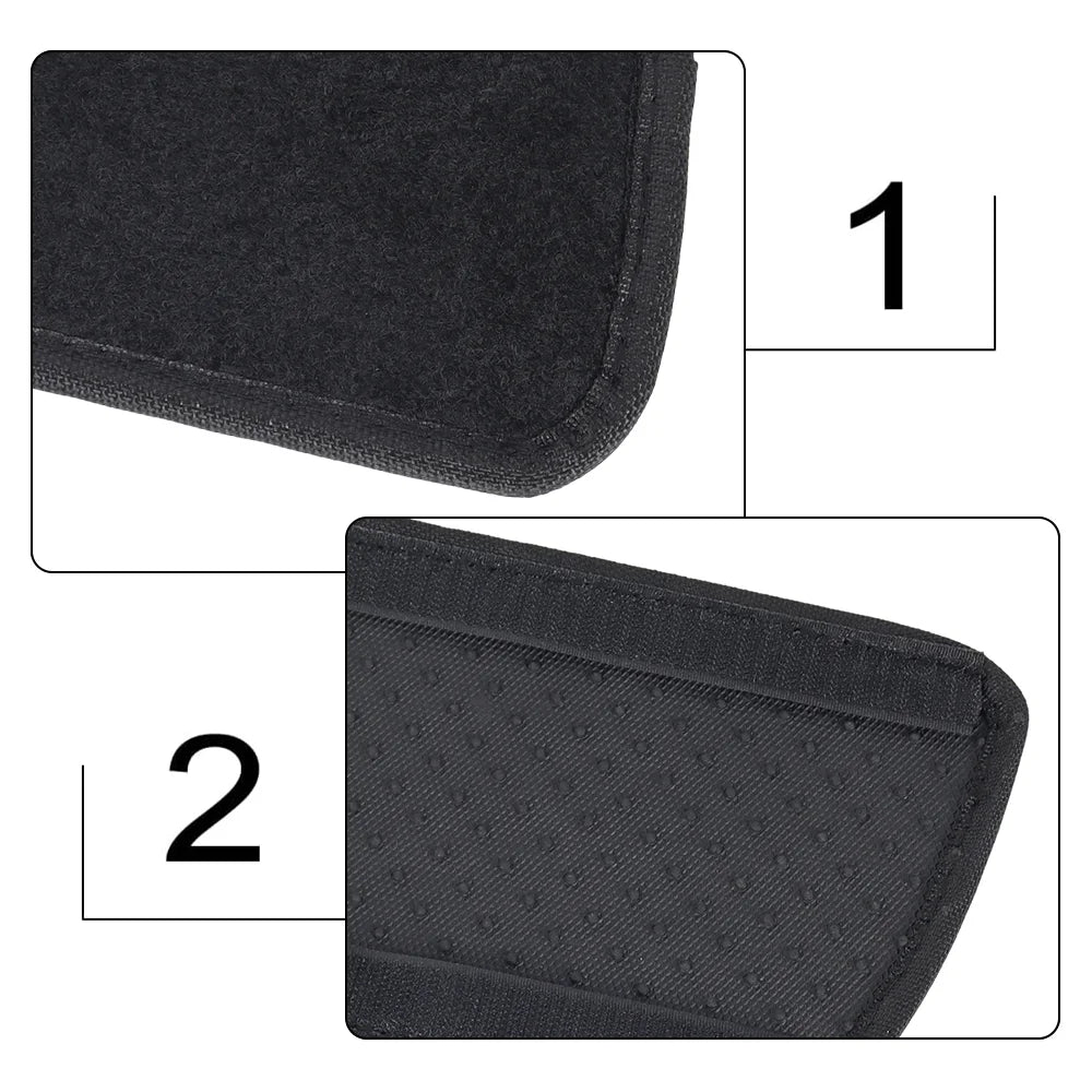 tapis sol voiture noir texture velours classique adhésif trois tapis