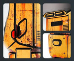 cache caméra orange noir texture grunge adhésif scratch résistant waterproof vintage industriel