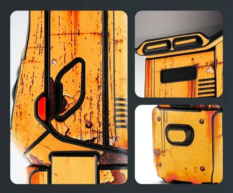 cache caméra orange noir texture grunge adhésif scratch résistant waterproof vintage industriel