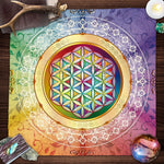 tapis tarot mandala géométrique motifs floraux multicolore moderneextérieur utilisation variée