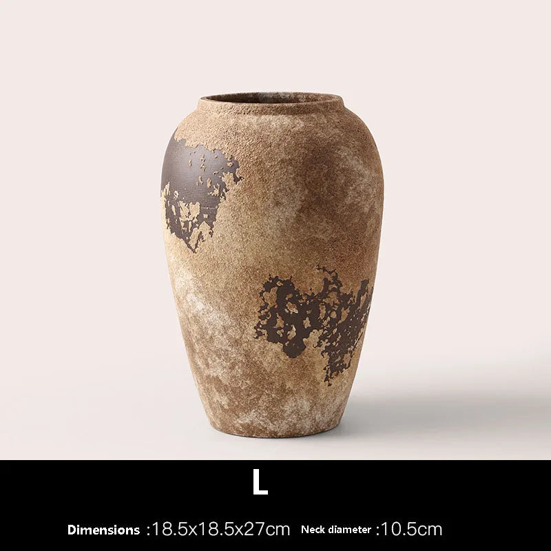 vase japonais ikebana branches séchées minimaliste rustique couleur beige marron