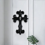 décoration murale croix résine noire blanche classique baroque sculptural chambre salon