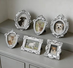 cadres photo ornementaux baroques décoration murale vintage coeurs photos encadrées artisanat DIY