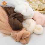 écharpes tulle fin plissé beige rose blanc classique matériel bricolage 160cm
