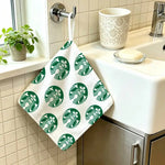 sac main vert logo starbucks blanc anneau métallique moderne polyvalent durable polyester Jacquard