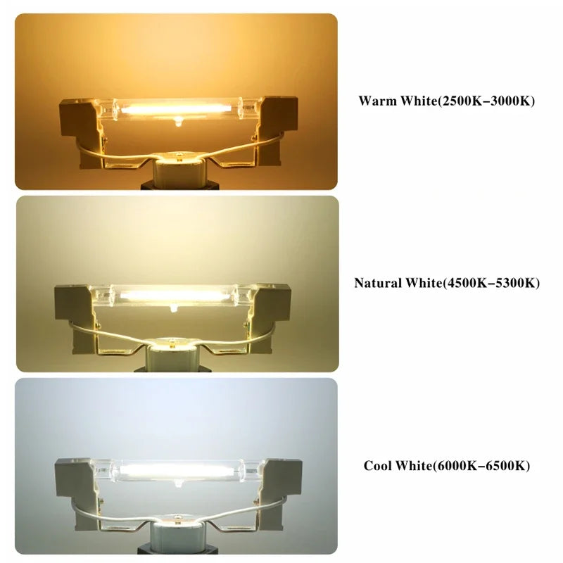 ampoule led r7s tube verre blanc moderne lustre applique murale maison salon