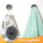 porte serviettes auto adhésifs moderne argenté gris crochets rangement serviettes chiffons cuisine organisateur minimaliste