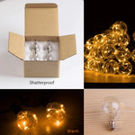 ampoules led g40 fil cuivre transparentes dorées opalescentes vintage e12 25pcs 2700k 3v