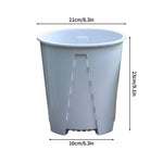 Pots fleurs modernes plastique vert couvercle motif branches blanc minimalistes
