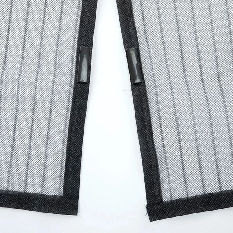rideau moustiquaire porte maille fine polyester auto fermeture clips noir blanc moderne