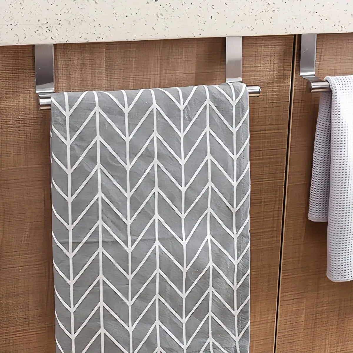 porte serviettes mural moderne argenté clips serviette geometrique salle bain cuisine support suspension inoxydable