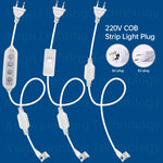 ruban led cob blanc moderne plat clips fixation interrupteur 220v eu