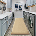 tapis sol polyester antidérapant bleu marine moderne rapide absorption 60x160cm