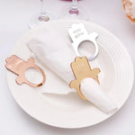 porte serviettes main shabbat shalom doré moderne décoration table argenté rose gold chambre salon