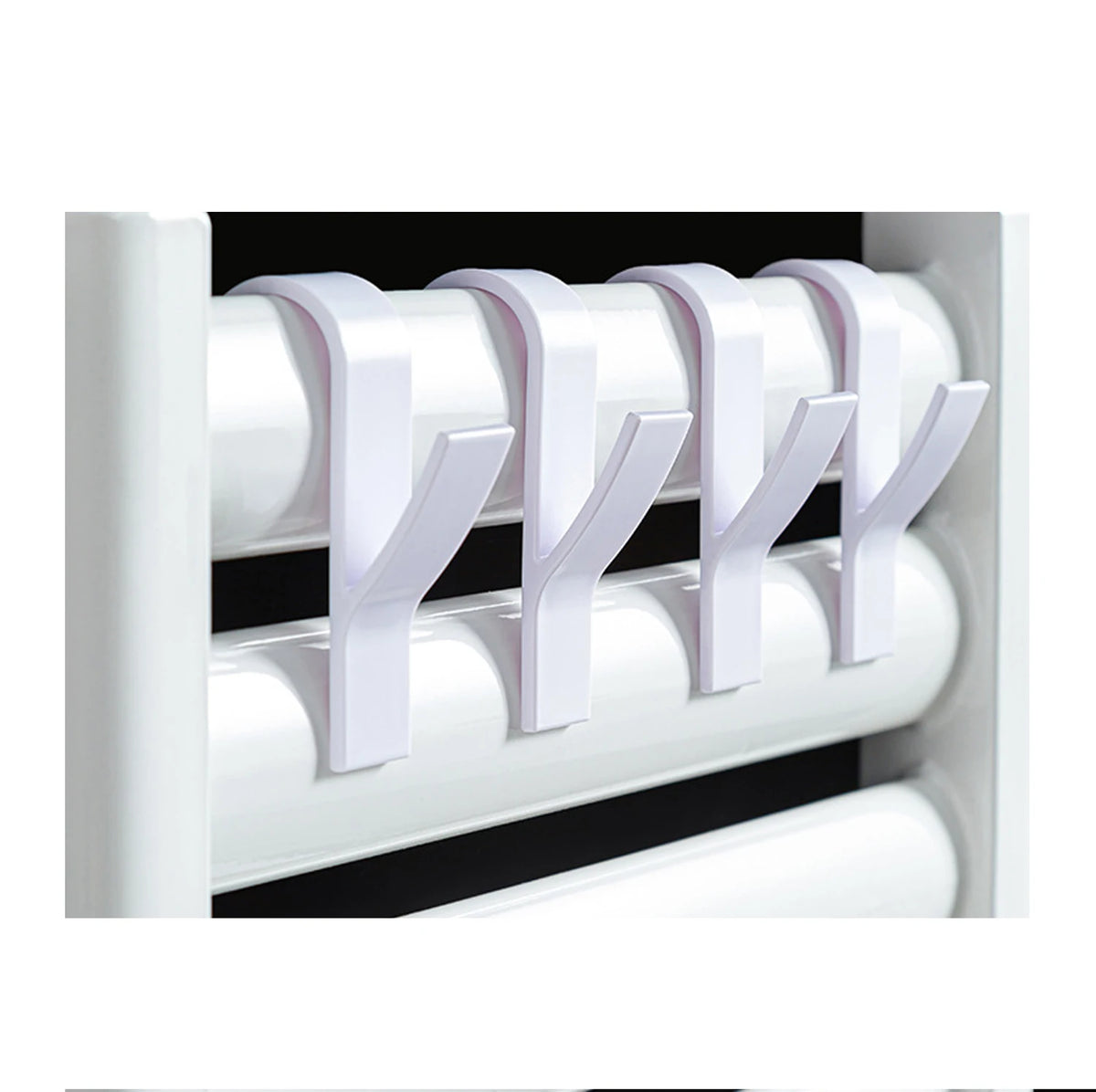 crochet radiateur moderne noir blanc suspension bar étagère salle bain organisateur maison support porte