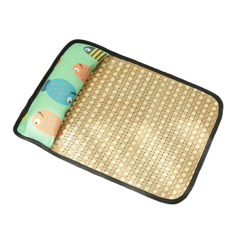 tapis rafraîchissant animal compagnie tissé géométrique moderne imperméable antidérapant oreiller sol chiens