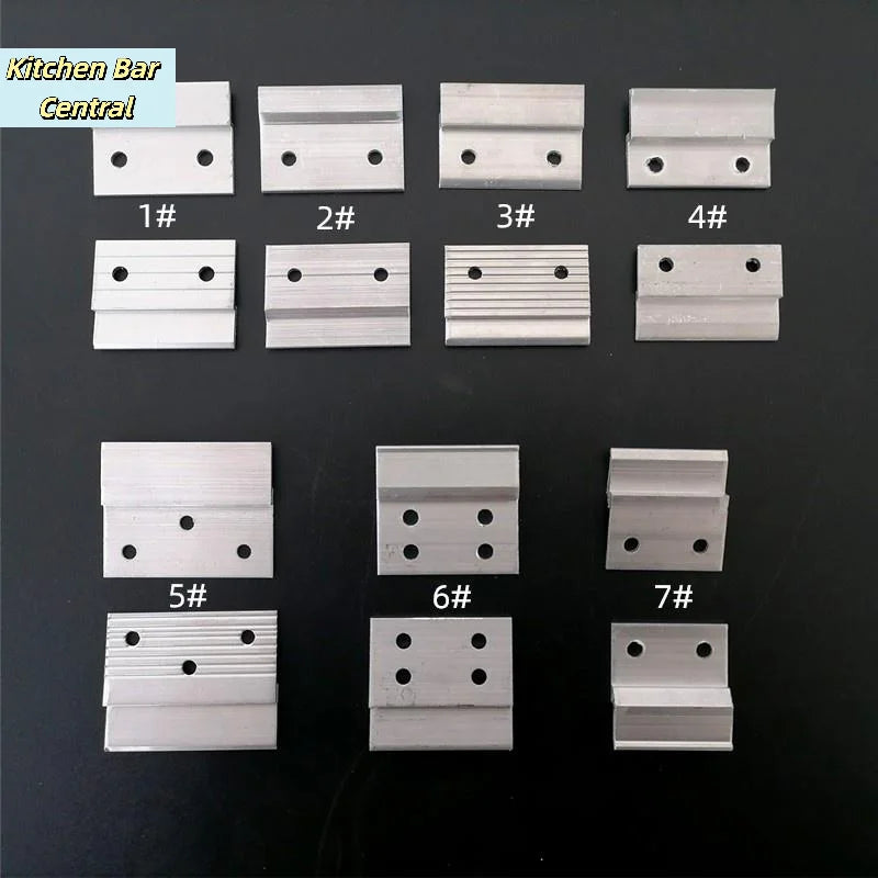 supports murals argentés modernes clips vis tasseaux fixation suspension tableaux miroirs minimalistes