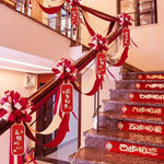 rubans décoratifs mariage rouge blanc rayures classiques fête chinese wedding