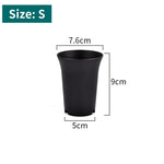 pot fleur plastique noir mat moderne plantes vertes succulentes jardin décoration maison