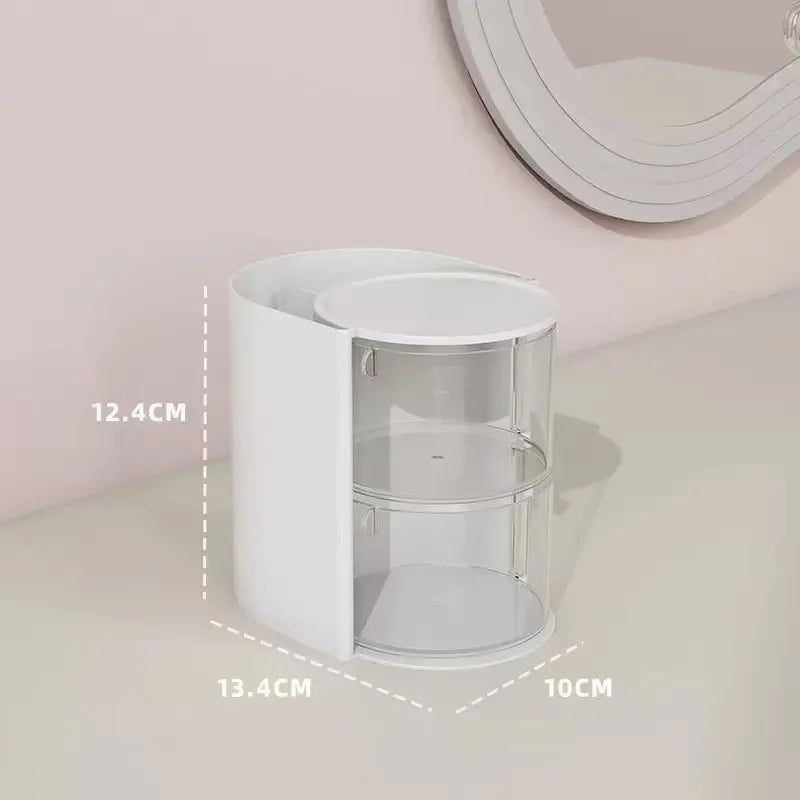 boîte rangement transparente moderne réutilisable bijoux accessoires cheveux élastiques brosse makeup