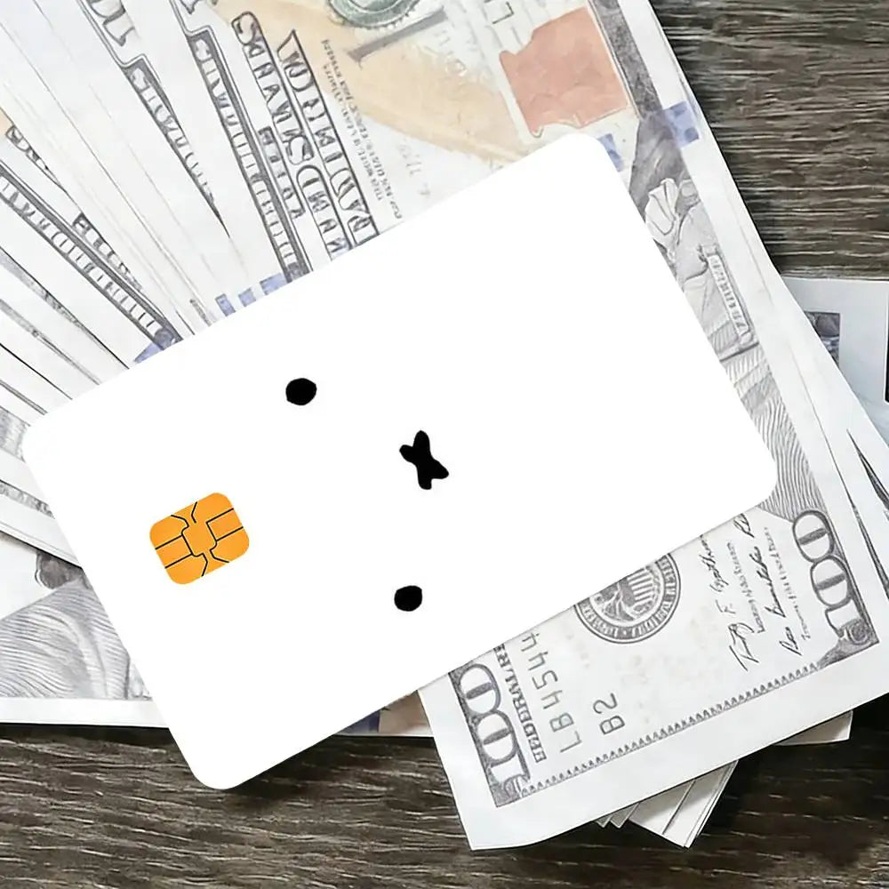 autocollants protection carte bancaire dessins animés miffy waterproof résistance griffures pièces adhésif cartoon enfants