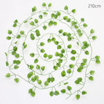 guirlande artificielle feuilles vertes naturelle extérieur accrochée 210cm 240cm décoration mariage fêtes anniversaire événements