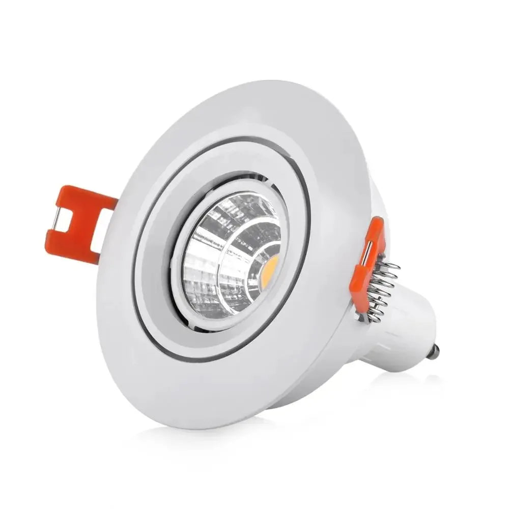 Spot LED réglable moderne blanc noir encastré clips orange adaptable halogène LED