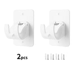 crochet mural adhésif blanc moderne 4pcs 8vis 8tiges fixations rideaux douceur