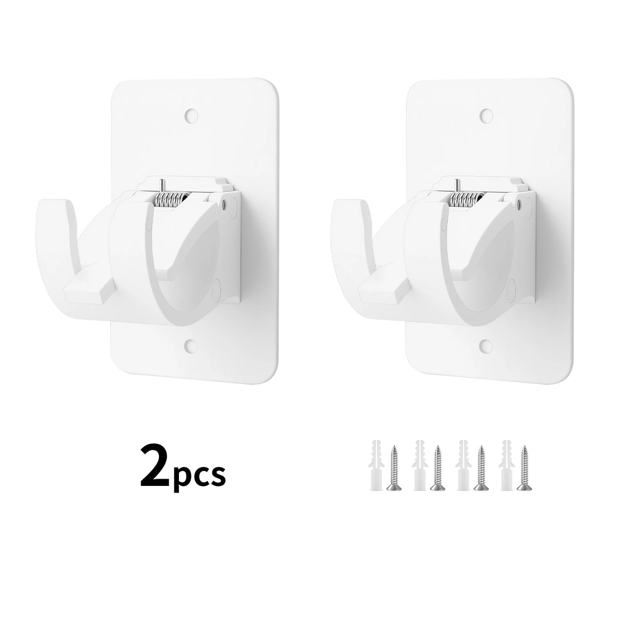 crochet mural adhésif blanc moderne 4pcs 8vis 8tiges fixations rideaux douceur